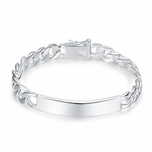 Men\'S Geometric Silver Cable Chain Bracelet