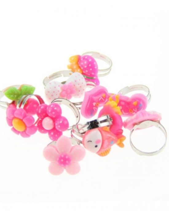Lovely Children Adjustable Rings Playing Dress Up Jewelry Toys