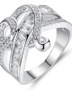 Fashionable Diamond Crystal Heart Ring